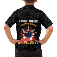 Flaming Bowling Ball Family Matching Puletasi and Hawaiian Shirt with Strike Explosion and Funny Quote Graphic on Bowling - Wonder Print Shop