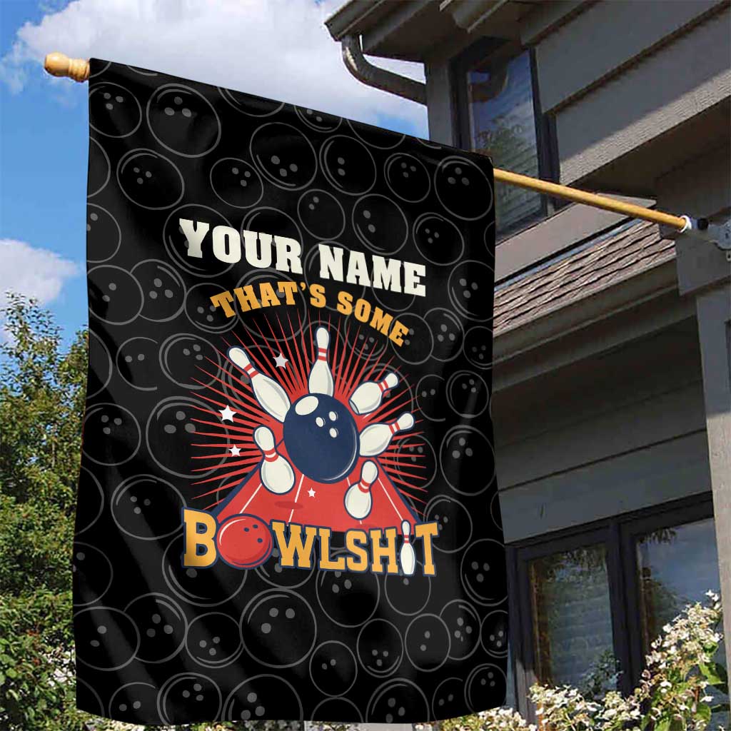 Flaming Bowling Ball Garden Flag with Strike Explosion and Funny Quote Graphic on Bowling - Wonder Print Shop