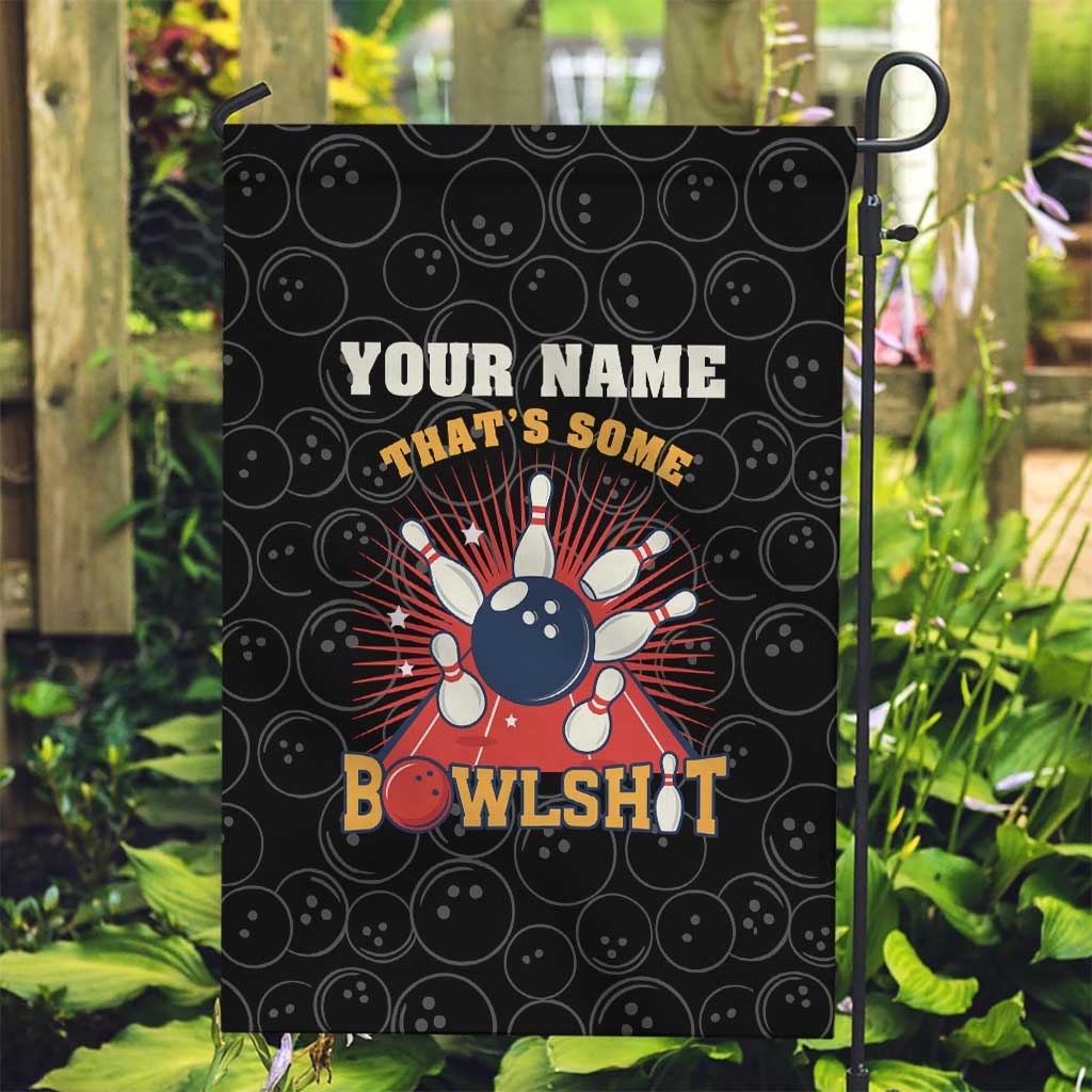 Flaming Bowling Ball Garden Flag with Strike Explosion and Funny Quote Graphic on Bowling - Wonder Print Shop