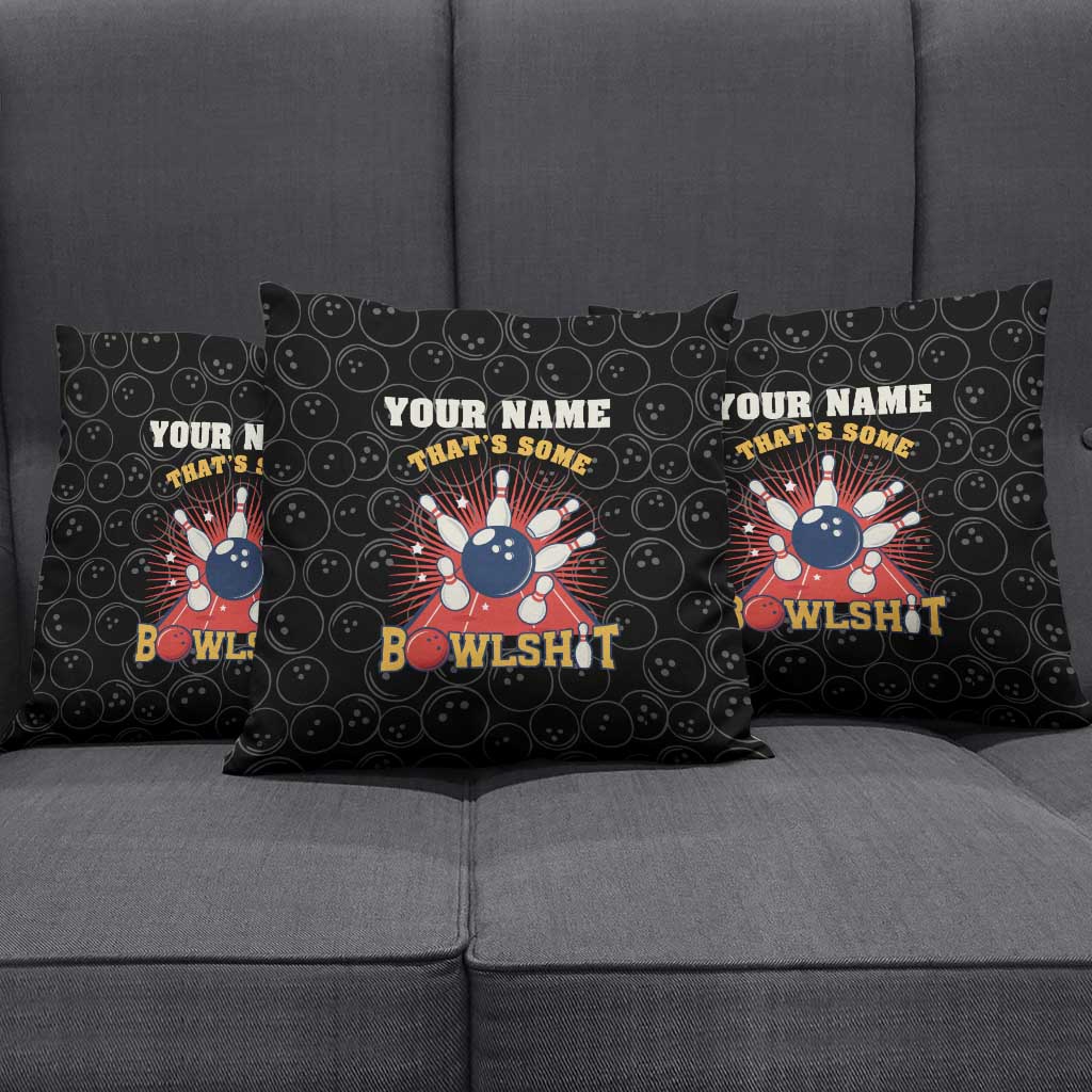 Flaming Bowling Ball Pillow Cover with Strike Explosion and Funny Quote Graphic on Bowling - Wonder Print Shop