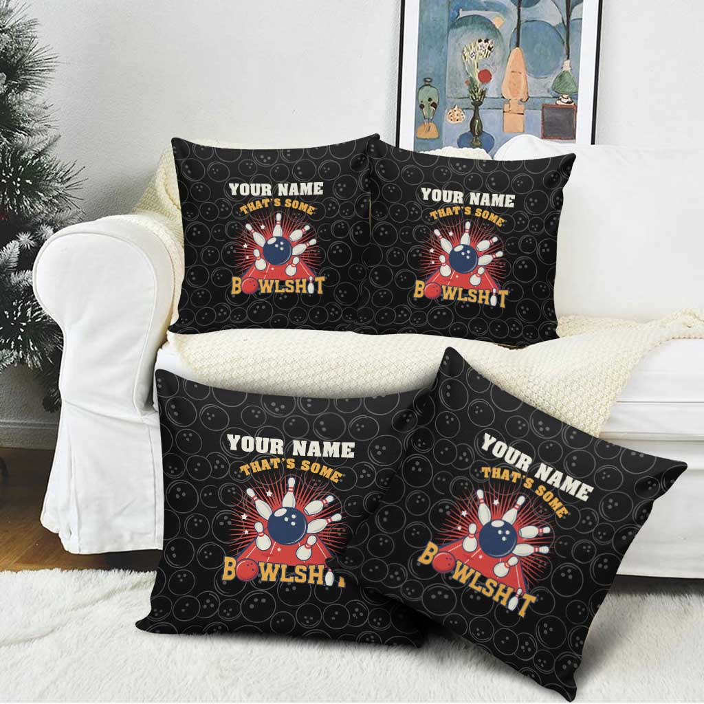 Flaming Bowling Ball Pillow Cover with Strike Explosion and Funny Quote Graphic on Bowling - Wonder Print Shop