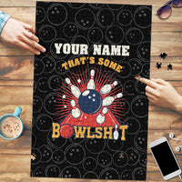 Flaming Bowling Ball Puzzle with Strike Explosion and Funny Quote Graphic on Bowling - Wonder Print Shop