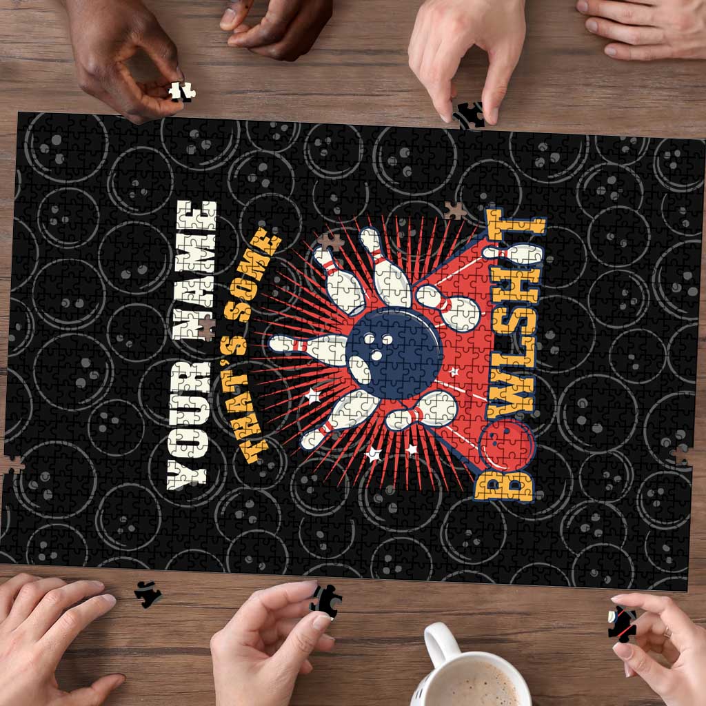Flaming Bowling Ball Puzzle with Strike Explosion and Funny Quote Graphic on Bowling - Wonder Print Shop