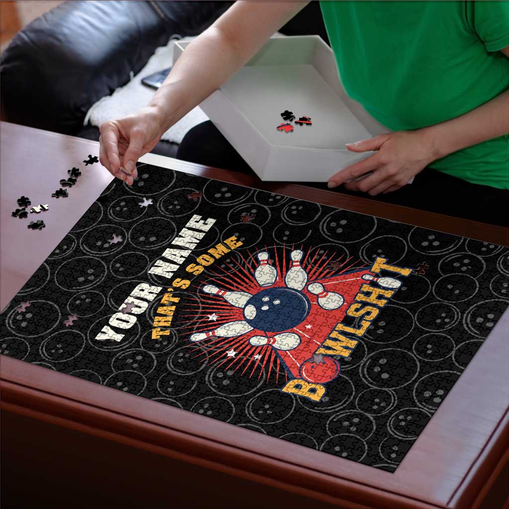 Flaming Bowling Ball Puzzle with Strike Explosion and Funny Quote Graphic on Bowling - Wonder Print Shop