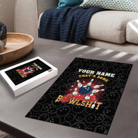 Flaming Bowling Ball Puzzle with Strike Explosion and Funny Quote Graphic on Bowling - Wonder Print Shop