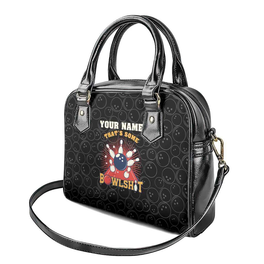 Flaming Bowling Ball Shoulder Handbag with Strike Explosion and Funny Quote Graphic on Bowling - Wonder Print Shop