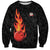 Flaming Bowling Ball Sweatshirt with Strike Explosion and Funny Quote Graphic on Bowling - Wonder Print Shop