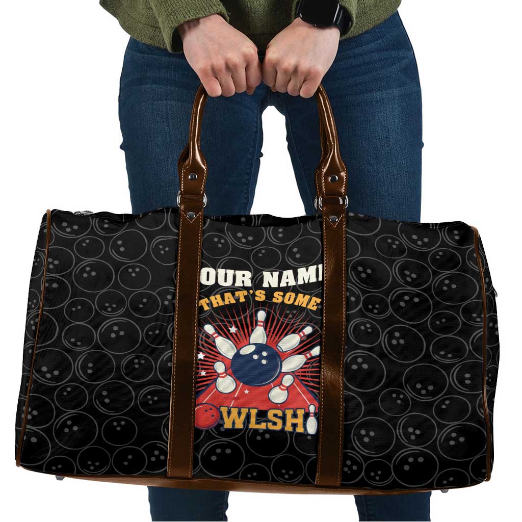 Flaming Bowling Ball Travel Bag with Strike Explosion and Funny Quote Graphic on Bowling - Wonder Print Shop
