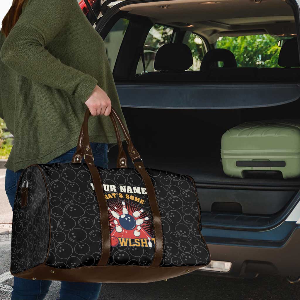 Flaming Bowling Ball Travel Bag with Strike Explosion and Funny Quote Graphic on Bowling - Wonder Print Shop