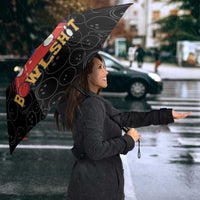 Flaming Bowling Ball Umbrella with Strike Explosion and Funny Quote Graphic on Bowling - Wonder Print Shop