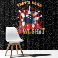 Flaming Bowling Ball Window Curtain with Strike Explosion and Funny Quote Graphic on Bowling - Wonder Print Shop