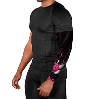 Pink Flaming Bowling Ball and Pins Arm Sleeves with Lightning Effect Graphic Design - Wonder Print Shop
