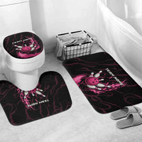 Pink Flaming Bowling Ball and Pins Bathroom Set with Lightning Effect Graphic Design - Wonder Print Shop