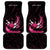 Pink Flaming Bowling Ball and Pins Car Mats with Lightning Effect Graphic Design - Wonder Print Shop