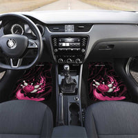 Pink Flaming Bowling Ball and Pins Car Mats with Lightning Effect Graphic Design - Wonder Print Shop