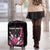 Pink Flaming Bowling Ball and Pins Luggage Cover with Lightning Effect Graphic Design - Wonder Print Shop