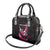 Pink Flaming Bowling Ball and Pins Shoulder Handbag with Lightning Effect Graphic Design - Wonder Print Shop