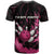 Pink Flaming Bowling Ball and Pins T Shirt with Lightning Effect Graphic Design - Wonder Print Shop
