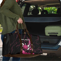 Pink Flaming Bowling Ball and Pins Travel Bag with Lightning Effect Graphic Design - Wonder Print Shop