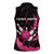 Pink Flaming Bowling Ball and Pins Women Sleeveless Polo Shirt with Lightning Effect Graphic Design - Wonder Print Shop