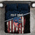 Aggressive Bass Fishing Bedding Set with American Flag Pattern on Grunge Hex Background - Wonder Print Shop