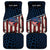Aggressive Bass Fishing Car Mats with American Flag Pattern on Grunge Hex Background - Wonder Print Shop
