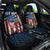 Aggressive Bass Fishing Car Seat Cover with American Flag Pattern on Grunge Hex Background - Wonder Print Shop