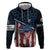 Aggressive Bass Fishing Hoodie with American Flag Pattern on Grunge Hex Background - Wonder Print Shop