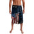 Aggressive Bass Fishing Lavalava with American Flag Pattern on Grunge Hex Background - Wonder Print Shop