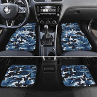 Blue Camouflage Pattern Car Mats with Bowling Pins and Ball Graphic Design - Wonder Print Shop