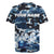 Blue Camouflage Pattern Rugby Jersey with Bowling Pins and Ball Graphic Design - Wonder Print Shop