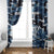 Blue Camouflage Pattern Window Curtain with Bowling Pins and Ball Graphic Design - Wonder Print Shop