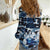 Blue Camouflage Pattern Women Casual Shirt with Bowling Pins and Ball Graphic Design - Wonder Print Shop