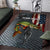 Pike Fishing Area Rug with American Flag and Realistic Fish Scale Texture Design - Wonder Print Shop