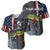 Pike Fishing Baseball Jersey with American Flag and Realistic Fish Scale Texture Design - Wonder Print Shop