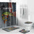 Pike Fishing Bathroom Set with American Flag and Realistic Fish Scale Texture Design - Wonder Print Shop
