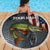 Pike Fishing Beach Blanket with American Flag and Realistic Fish Scale Texture Design - Wonder Print Shop