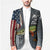 Pike Fishing Blazer with American Flag and Realistic Fish Scale Texture Design - Wonder Print Shop