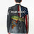 Pike Fishing Blazer with American Flag and Realistic Fish Scale Texture Design - Wonder Print Shop