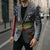Pike Fishing Blazer with American Flag and Realistic Fish Scale Texture Design - Wonder Print Shop