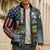 Pike Fishing Bomber Puffer Jacket with American Flag and Realistic Fish Scale Texture Design - Wonder Print Shop