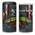 Pike Fishing 4 in 1 Can Cooler Tumbler with American Flag and Realistic Fish Scale Texture Design - Wonder Print Shop