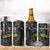 Pike Fishing 4 in 1 Can Cooler Tumbler with American Flag and Realistic Fish Scale Texture Design - Wonder Print Shop
