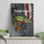 Pike Fishing Canvas Wall Art with American Flag and Realistic Fish Scale Texture Design - Wonder Print Shop
