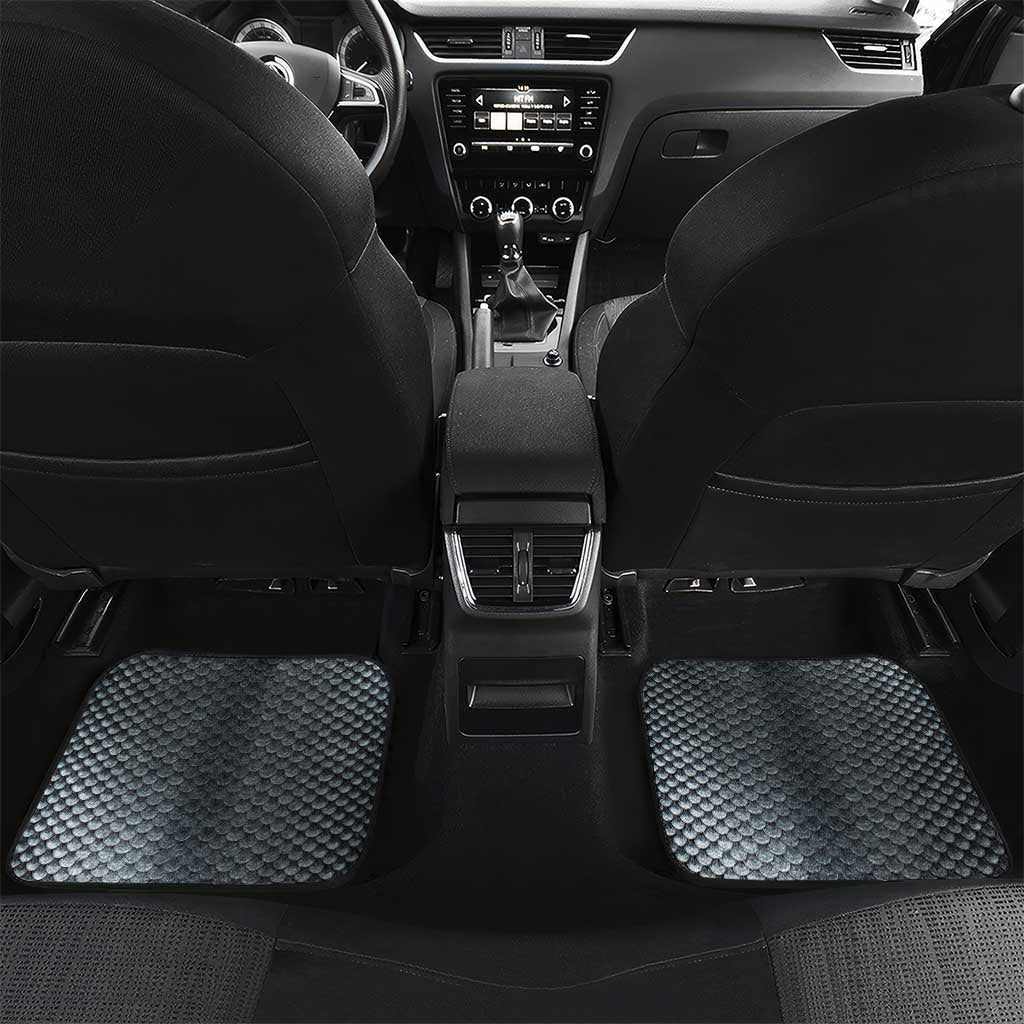 Pike Fishing Car Mats with American Flag and Realistic Fish Scale Texture Design - Wonder Print Shop