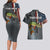 Pike Fishing Couples Matching Long Sleeve Bodycon Dress and Hawaiian Shirt with American Flag and Realistic Fish Scale Texture Design - Wonder Print Shop