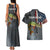 Pike Fishing Couples Matching Tank Maxi Dress and Hawaiian Shirt with American Flag and Realistic Fish Scale Texture Design - Wonder Print Shop