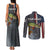 Pike Fishing Couples Matching Tank Maxi Dress and Long Sleeve Button Shirt with American Flag and Realistic Fish Scale Texture Design - Wonder Print Shop