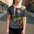 Pike Fishing Cross Shoulder Shirt with American Flag and Realistic Fish Scale Texture Design - Wonder Print Shop