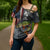 Pike Fishing Cross Shoulder Shirt with American Flag and Realistic Fish Scale Texture Design - Wonder Print Shop